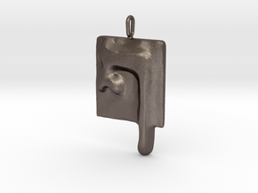 26 Pe-sofit Pendant in Polished Bronzed Silver Steel