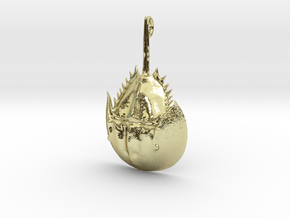 Horseshoe Crab Pendant in 18k Gold Plated Brass