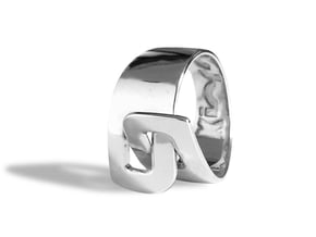 LOOP ring in Polished Silver: 8 / 56.75
