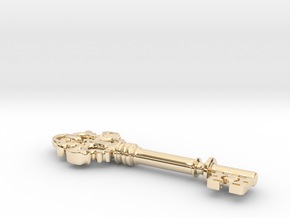 Medieval Key Keychain in 14K Yellow Gold