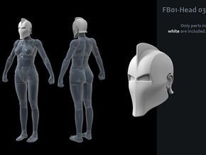 FB01-Head-03 v2.0  7inch in White Processed Versatile Plastic