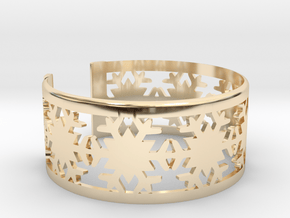 Snowflake Bracelet Medium in 14k Gold Plated Brass