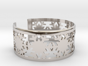 Snowflake Bracelet Medium in Rhodium Plated Brass