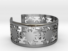 Snowflake Bracelet Medium in Polished Silver