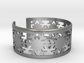 Snowflake Bracelet Large in Natural Silver