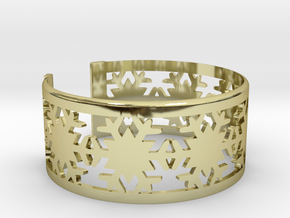 Snowflake Bracelet Large in 18k Gold Plated Brass