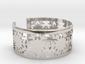 Snowflake Bracelet Large in Rhodium Plated Brass