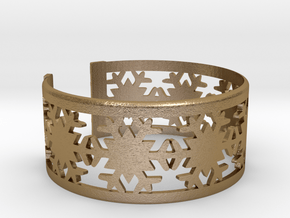 Snowflake Bracelet Small GOOD in Polished Gold Steel