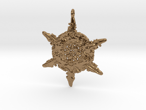 Snowflake A  in Natural Brass