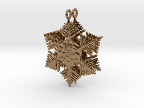 Snowflake Earrings - style H in Natural Brass