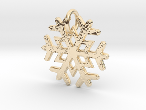 Snowflake Pendant B in 14k Gold Plated Brass