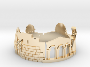 Jerusalem Skyline - Cityscape Ring in 14K Yellow Gold: 8 / 56.75