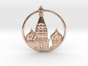 Kremlin Russia in 14k Rose Gold Plated Brass