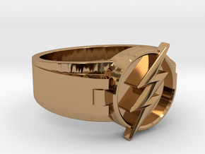 V2 Flash Ring Size 11 20.68mm in Polished Brass