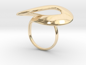 SWOOP RING in 14k Gold Plated Brass: Medium