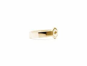 Bague Meandres in 14k Gold Plated Brass: Medium