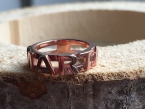 Name Ring (customizable) in 14k Rose Gold Plated Brass