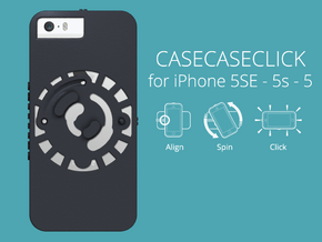 for iPhone 5SE - 5s - 5 : smooth : CASECASE CLICK  in Black Natural Versatile Plastic