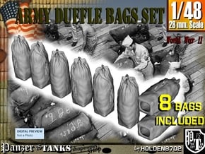 1-48 Army Duffle Bags Set1 in Tan Fine Detail Plastic