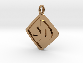 Scooby Doo Pendant Larger in Polished Brass