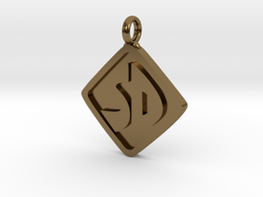 Scooby Doo Pendant Larger in Polished Bronze