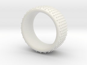 Dot 1 ring in White Natural Versatile Plastic: 9.5 / 60.25