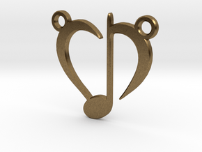 Love Music pendant in Natural Bronze