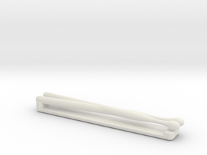 Drumsticks Tiepin in White Natural Versatile Plastic