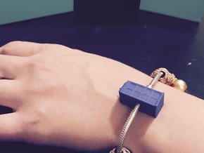 The TARDIS European Charm Bracelet Bead in Blue Processed Versatile Plastic