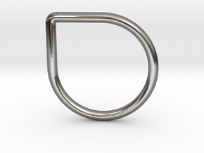 Drop Ring in Polished Silver