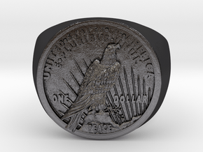 One Dollar 1921 in Polished and Bronzed Black Steel
