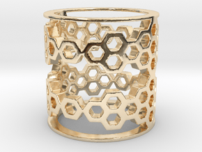 Honeycomb Ring | Size 7 in 14K Yellow Gold