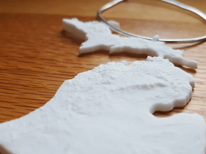 Michigan Christmas Ornament in White Natural Versatile Plastic