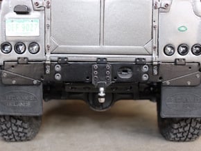 Defender Rear Bumper - All Options in Polished Bronzed Silver Steel