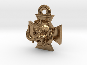 Motorhead Warpig Keychain in Natural Brass