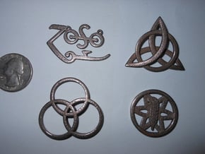 symbol all 01 in Polished Bronzed Silver Steel