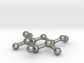 Methyl beta-D-glucopyranoside Molecule Necklace in Natural Silver