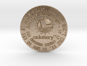 California Lottery Ticket Scratcher in Polished Gold Steel