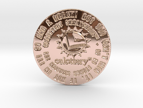 California Lottery Ticket Scratcher in 14k Rose Gold Plated Brass