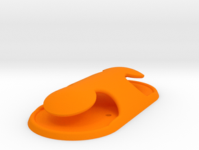 Safety Hanger, Dual Horn (v.2) in Orange Processed Versatile Plastic