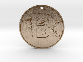 World Bitcoin Medal in Polished Gold Steel