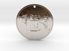 World Bitcoin Medal in Rhodium Plated Brass