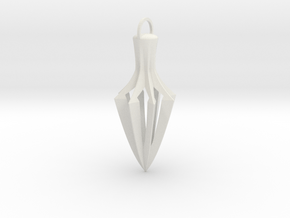 Arrow Pendant in White Natural Versatile Plastic