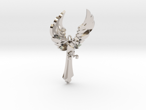 Parrot Pendant in Rhodium Plated Brass