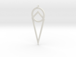 Alchemists Pendant in White Natural Versatile Plastic