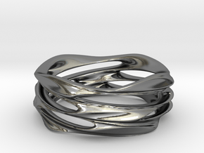 Whirlwind Ring in Polished Silver