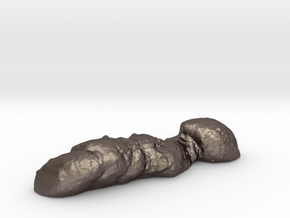 "Oh, poop!" Authentic 3D-scanned, life-sized feces in Polished Bronzed Silver Steel