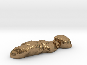 "Oh, poop!" Authentic 3D-scanned, life-sized feces in Natural Brass