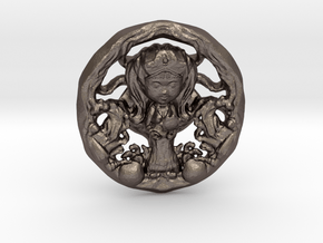 Yemanja 3cm in Polished Bronzed Silver Steel