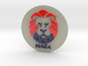 MAGA Challenge Coin in Glossy Full Color Sandstone